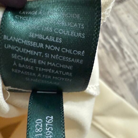 Lauren Ralph Lauren Women’s 2X Cream Split Neck Long Sleeve Blouse Classic - Picture 10 of 10